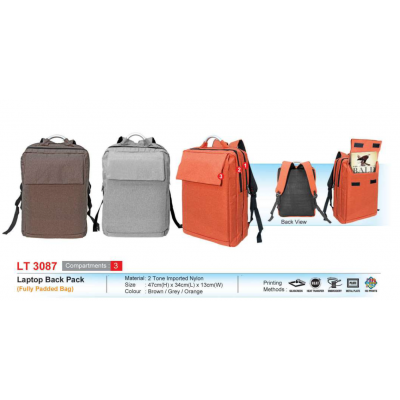 [Laptop Back Pack] Laptop Back Pack (Fully Padded Bag) - LT3087